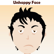 Concerned unhappy face
